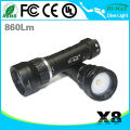 Multi-function wide angle 120 degree scuba diving led flashlight